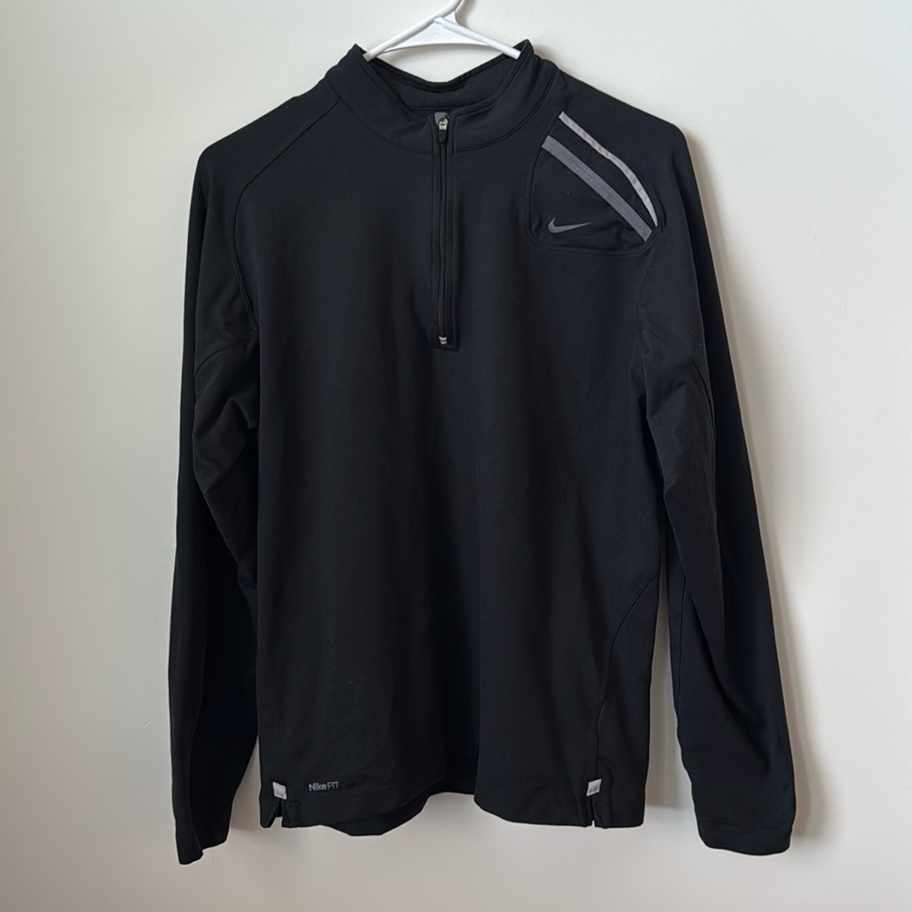 Black Nike Dri-Fit‎ Quarter-zip Jacket